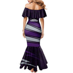 Fremantle Dockers Australian Football Mermaid Dress Athletic Hero Mascot With Indigenous Pattern Art