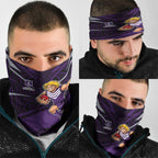 Fremantle Dockers Australian Football Neck Gaiter Athletic Hero Mascot With Indigenous Pattern Art