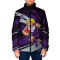 Fremantle Dockers Australian Football Padded Jacket Athletic Hero Mascot With Indigenous Pattern Art