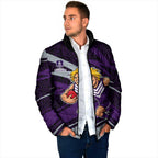 Fremantle Dockers Australian Football Padded Jacket Athletic Hero Mascot With Indigenous Pattern Art