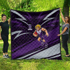 Fremantle Dockers Australian Football Quilt Athletic Hero Mascot With Indigenous Pattern Art