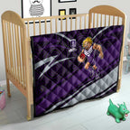 Fremantle Dockers Australian Football Quilt Athletic Hero Mascot With Indigenous Pattern Art