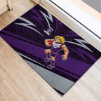 Fremantle Dockers Australian Football Rubber Doormat Athletic Hero Mascot With Indigenous Pattern Art