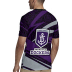Fremantle Dockers Australian Football Rugby Jersey Athletic Hero Mascot With Indigenous Pattern Art