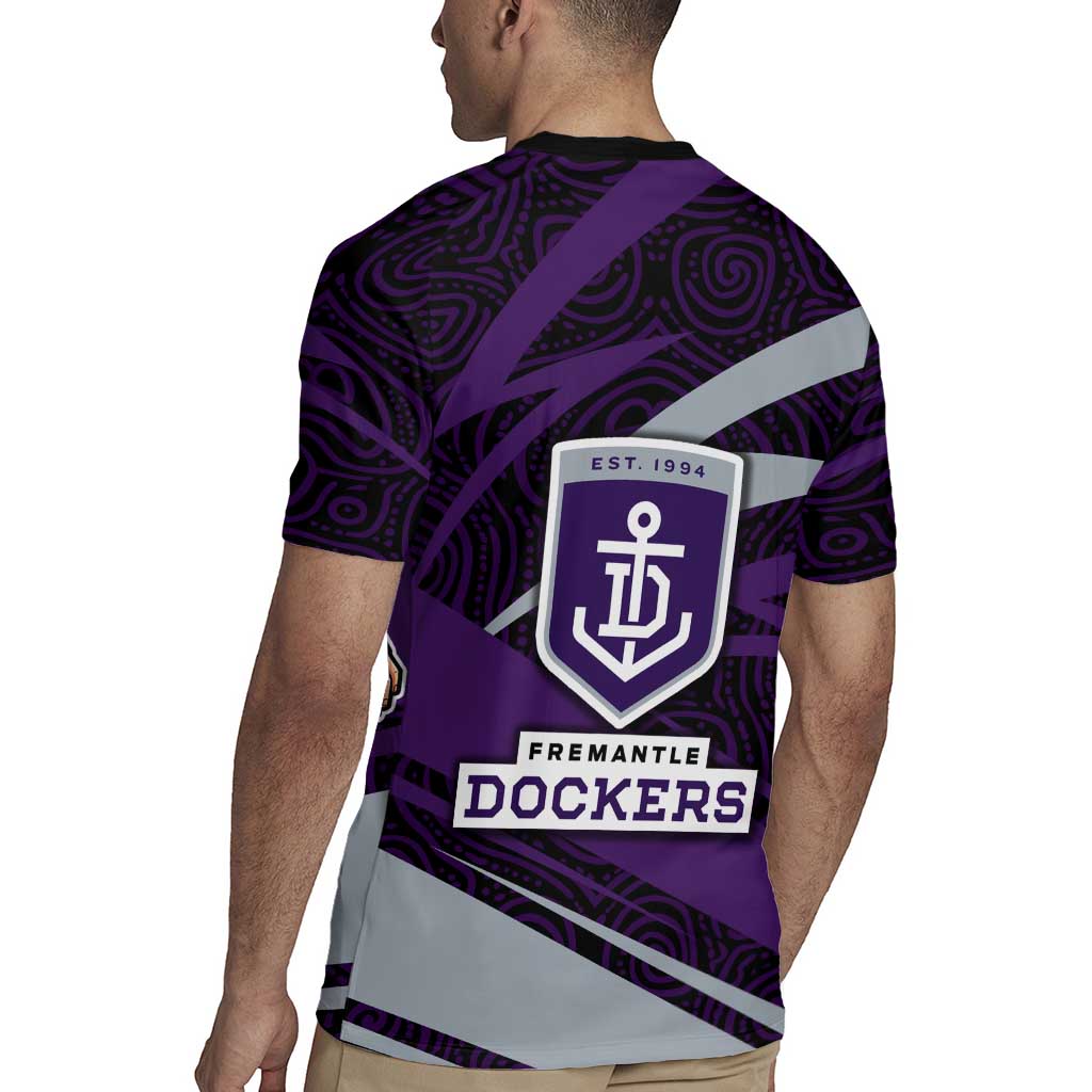 Fremantle Dockers Australian Football Rugby Jersey Athletic Hero Mascot With Indigenous Pattern Art