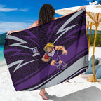 Fremantle Dockers Australian Football Sarong Athletic Hero Mascot With Indigenous Pattern Art