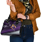 Fremantle Dockers Australian Football Shoulder Handbag Athletic Hero Mascot With Indigenous Pattern Art