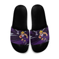 Fremantle Dockers Australian Football Slide Sandals Athletic Hero Mascot With Indigenous Pattern Art