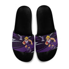 Fremantle Dockers Australian Football Slide Sandals Athletic Hero Mascot With Indigenous Pattern Art