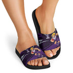 Fremantle Dockers Australian Football Slide Sandals Athletic Hero Mascot With Indigenous Pattern Art