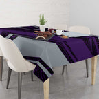 Fremantle Dockers Australian Football Tablecloth Athletic Hero Mascot With Indigenous Pattern Art