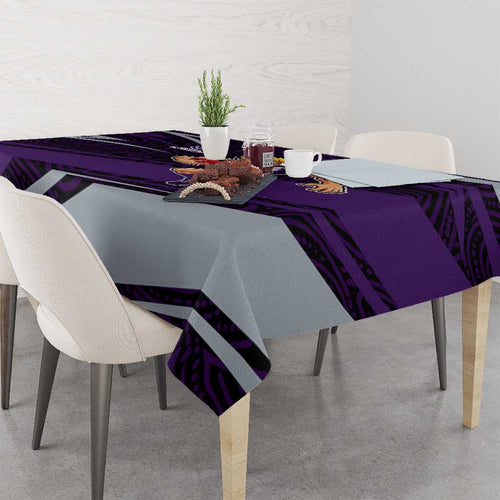 Fremantle Dockers Australian Football Tablecloth Athletic Hero Mascot With Indigenous Pattern Art