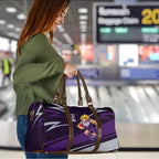 Fremantle Dockers Australian Football Travel Bag Athletic Hero Mascot With Indigenous Pattern Art