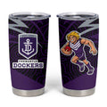 Fremantle Dockers Australian Football Tumbler Cup Athletic Hero Mascot With Indigenous Pattern Art