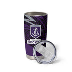 Fremantle Dockers Australian Football Tumbler Cup Athletic Hero Mascot With Indigenous Pattern Art