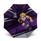 Fremantle Dockers Australian Football Umbrella Athletic Hero Mascot With Indigenous Pattern Art