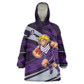 Fremantle Dockers Australian Football Wearable Blanket Hoodie Athletic Hero Mascot With Indigenous Pattern Art