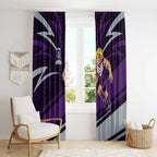 Fremantle Dockers Australian Football Window Curtain Athletic Hero Mascot With Indigenous Pattern Art