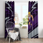Fremantle Dockers Australian Football Window Curtain Athletic Hero Mascot With Indigenous Pattern Art