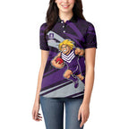 Fremantle Dockers Australian Football Women Polo Shirt Athletic Hero Mascot With Indigenous Pattern Art