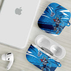 Geelong Cats Australian Football AirPods Case Fierce Cat Mascot With Indigenous Pattern Art