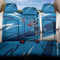 Geelong Cats Australian Football Back Car Seat Cover Fierce Cat Mascot With Indigenous Pattern Art