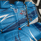 Geelong Cats Australian Football Back Car Seat Cover Fierce Cat Mascot With Indigenous Pattern Art