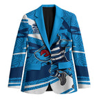 Geelong Cats Australian Football Blazer Fierce Cat Mascot With Indigenous Pattern Art
