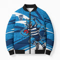 Geelong Cats Australian Football Bomber Puffer Jacket Fierce Cat Mascot With Indigenous Pattern Art