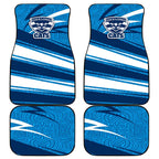 Geelong Cats Australian Football Car Mats Fierce Cat Mascot With Indigenous Pattern Art