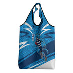 Geelong Cats Australian Football Grocery Bag Fierce Cat Mascot With Indigenous Pattern Art