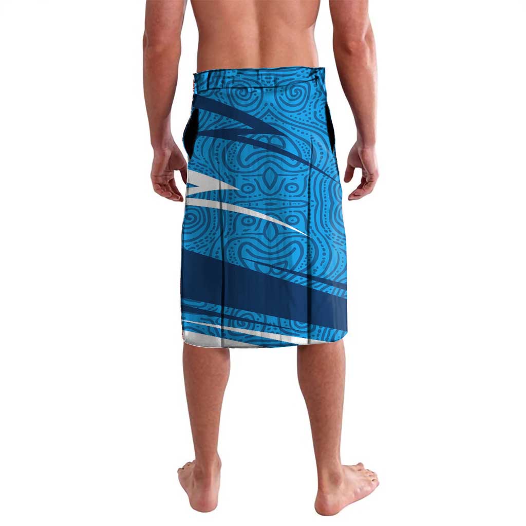 Geelong Cats Australian Football Lavalava Fierce Cat Mascot With Indigenous Pattern Art