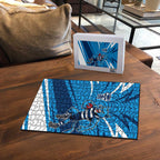 Geelong Cats Australian Football Puzzle Fierce Cat Mascot With Indigenous Pattern Art