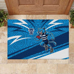 Geelong Cats Australian Football Rubber Doormat Fierce Cat Mascot With Indigenous Pattern Art