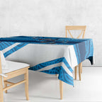 Geelong Cats Australian Football Tablecloth Fierce Cat Mascot With Indigenous Pattern Art