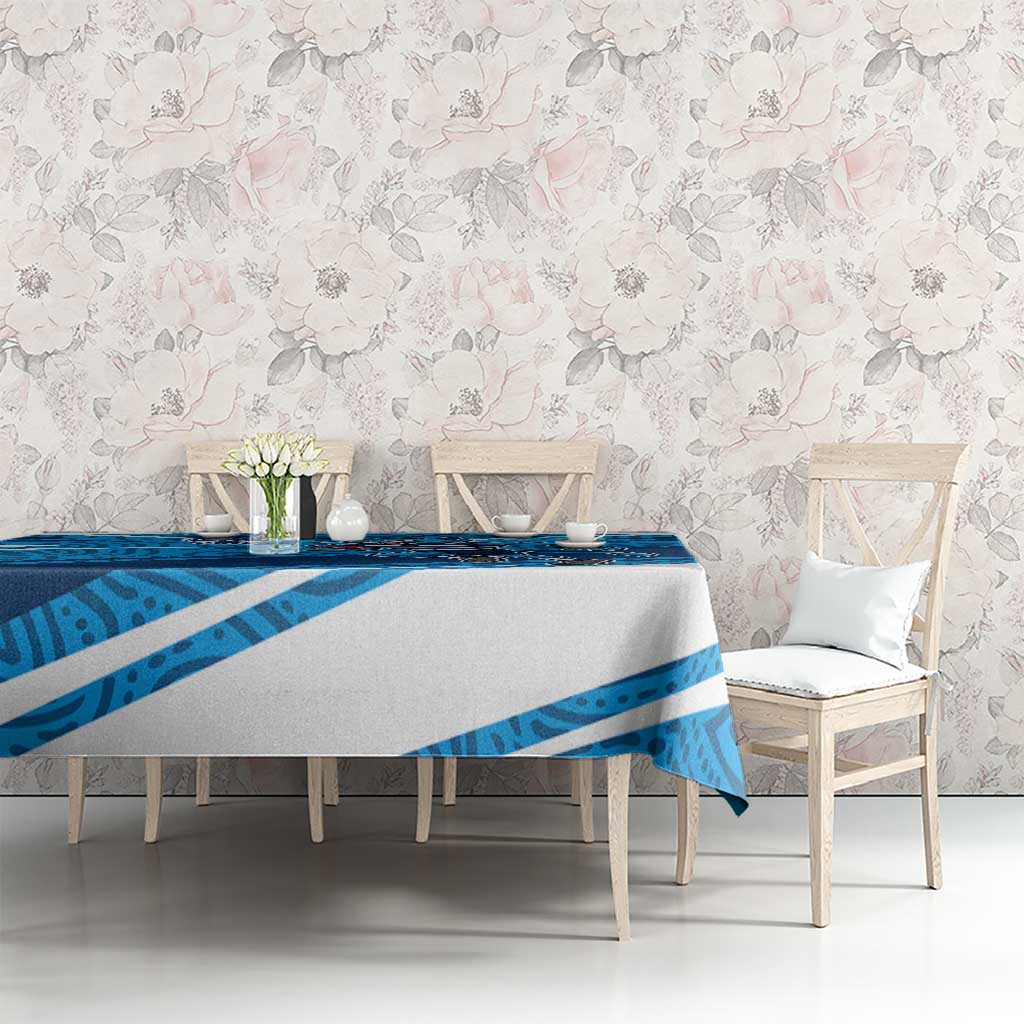 Geelong Cats Australian Football Tablecloth Fierce Cat Mascot With Indigenous Pattern Art