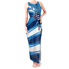 Geelong Cats Australian Football Tank Maxi Dress Fierce Cat Mascot With Indigenous Pattern Art