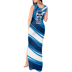Geelong Cats Australian Football Tank Maxi Dress Fierce Cat Mascot With Indigenous Pattern Art
