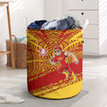 Gold Coast Suns Australian Football Laundry Basket Sunny Hero Mascot With Indigenous Pattern Art