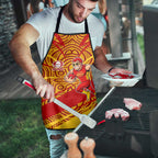 Gold Coast Suns Australian Football Apron Sunny Hero Mascot With Indigenous Pattern Art