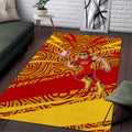 Gold Coast Suns Australian Football Area Rug Sunny Hero Mascot With Indigenous Pattern Art