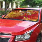 Gold Coast Suns Australian Football Auto Sun Shade Sunny Hero Mascot With Indigenous Pattern Art