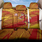 Gold Coast Suns Australian Football Back Car Seat Cover Sunny Hero Mascot With Indigenous Pattern Art
