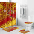 Gold Coast Suns Australian Football Bathroom Set Sunny Hero Mascot With Indigenous Pattern Art