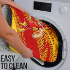 Gold Coast Suns Australian Football Bathroom Set Sunny Hero Mascot With Indigenous Pattern Art