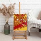 Gold Coast Suns Australian Football Canvas Wall Art Sunny Hero Mascot With Indigenous Pattern Art