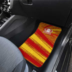 Gold Coast Suns Australian Football Car Mats Sunny Hero Mascot With Indigenous Pattern Art