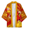 Gold Coast Suns Australian Football Kimono Sunny Hero Mascot With Indigenous Pattern Art