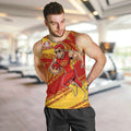 Gold Coast Suns Australian Football Men Tank Top Sunny Hero Mascot With Indigenous Pattern Art