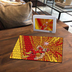 Gold Coast Suns Australian Football Puzzle Sunny Hero Mascot With Indigenous Pattern Art